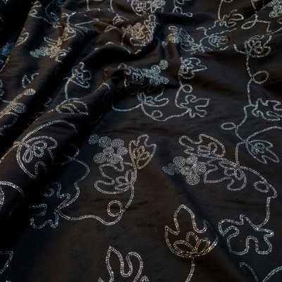 Ткань Батист люрекс (черный)